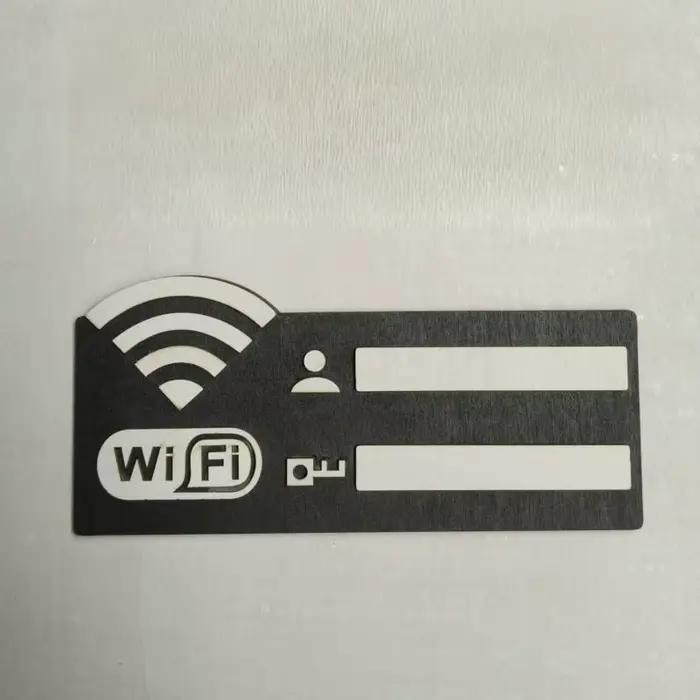 1 plaque rustique en bois pour mot de passe Wi-Fi, indicateur de réseau sans fil mural vintage, acce