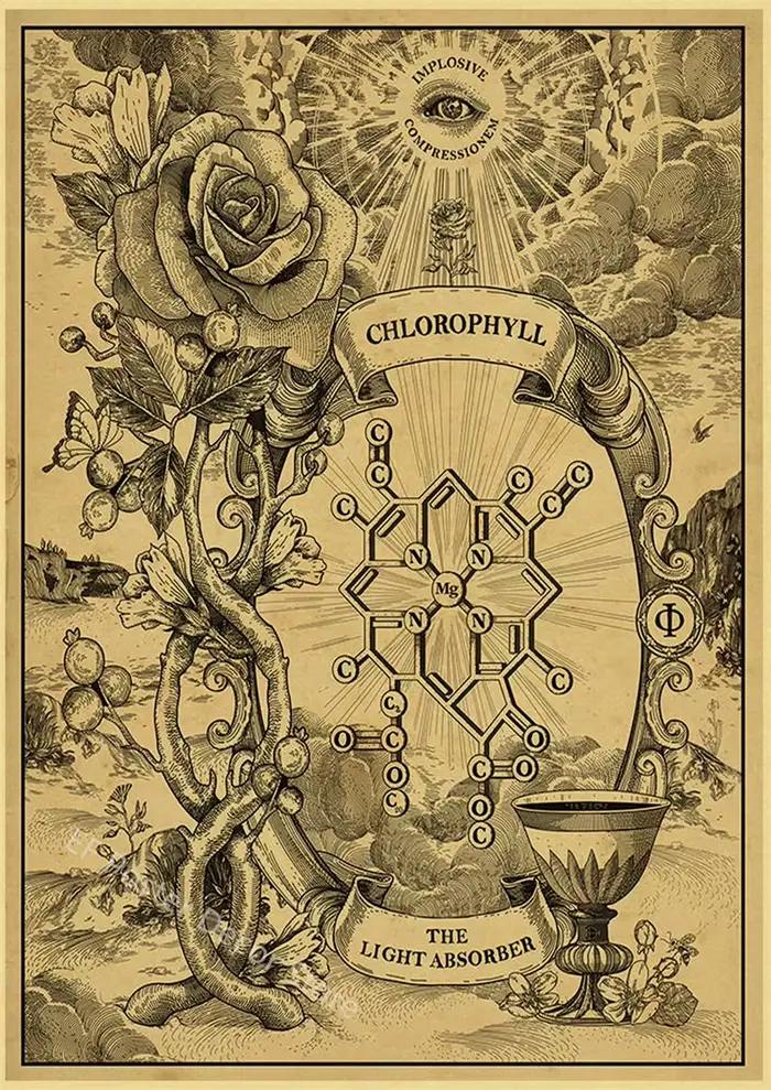 Affiche de sorcellerie médiévale, peinture magique et mystérieuse, image d'art mural, décor de maiso