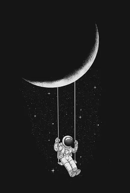Toile de peinture à l'huile d'astronaute, étoiles de rêve spatial, affiches et imprimés, images d'ar