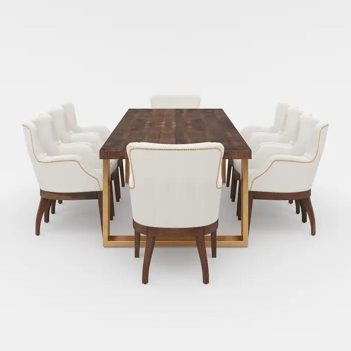 Ensemble de Table à manger au Design européen moderne, meubles en bois faits à la main pour la maiso
