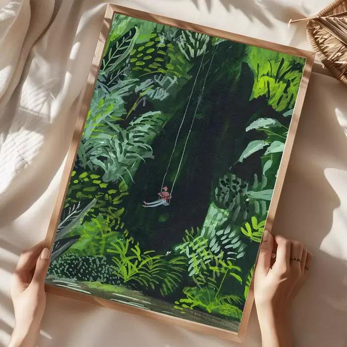 Peinture à l'huile numérique par numéros, forêt verte nordique, Jungle, explorer la peinture avec ch