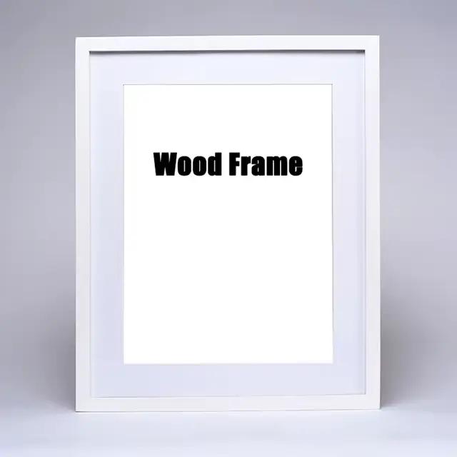 Cadre Photo en bois naturel 20X30 25X30 26.5X38cm, cadre de couleur noir et blanc pour images, cadre