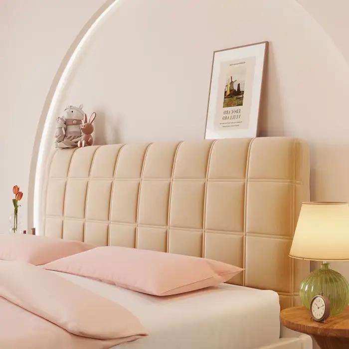 Housse de protection universelle en velours pour tête de lit, épaisse et douce, avec dossier anti-co