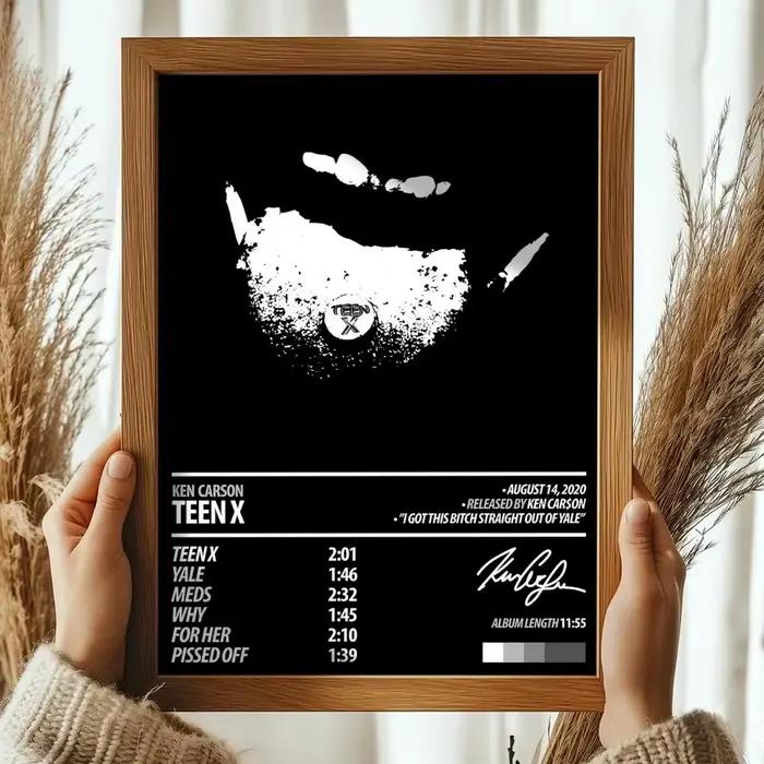 Affiche en toile de lin HD pour Album Pop Singer K_Ken CarsonS, imprimés d'art muraux pour salon, ch