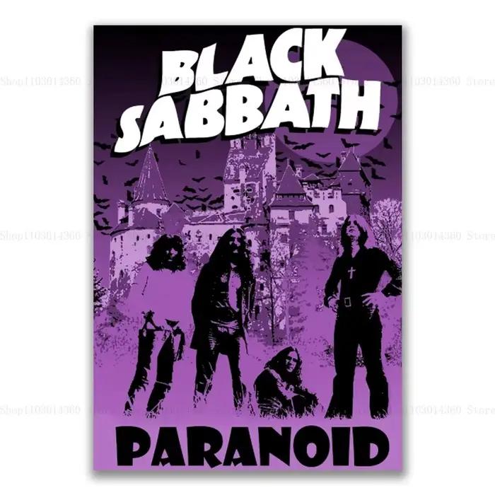 Black Sabbath Rock Band Album Poster, Peinture sur toile, Chambre à coucher, Étude, Studio, Salon, A