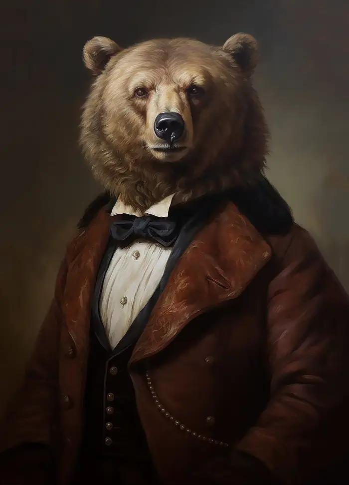 Affiches sur toile, tableaux muraux et images décoratives pour la maison, avec portraits d'animaux :