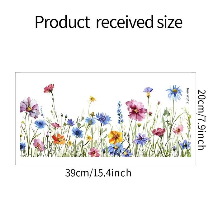 Autocollant mural décoratif en vinyle à fleurs pour chambre de fille, papier peint adhésif pour meub