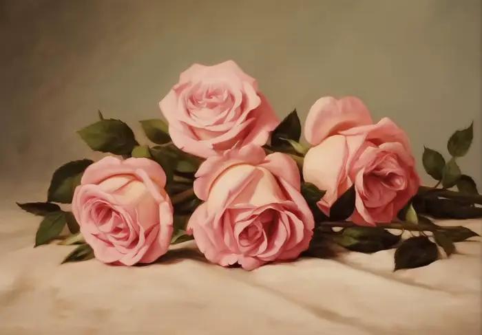 Bouquet de tulipes, pivoines blanches, Rose, peinture sur toile, affiche florale Vintage imprimée, n
