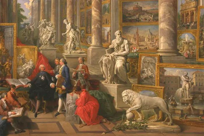 Peinture à l'huile sans cadre du Panthéon de la Rome antique, par Giovanni Paolo Panini, affiche et