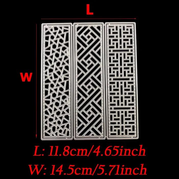 Matrices de cadre de fond rectangulaire, 1 pièce, pour bricolage, Scrapbooking, Album, carte cadeau,