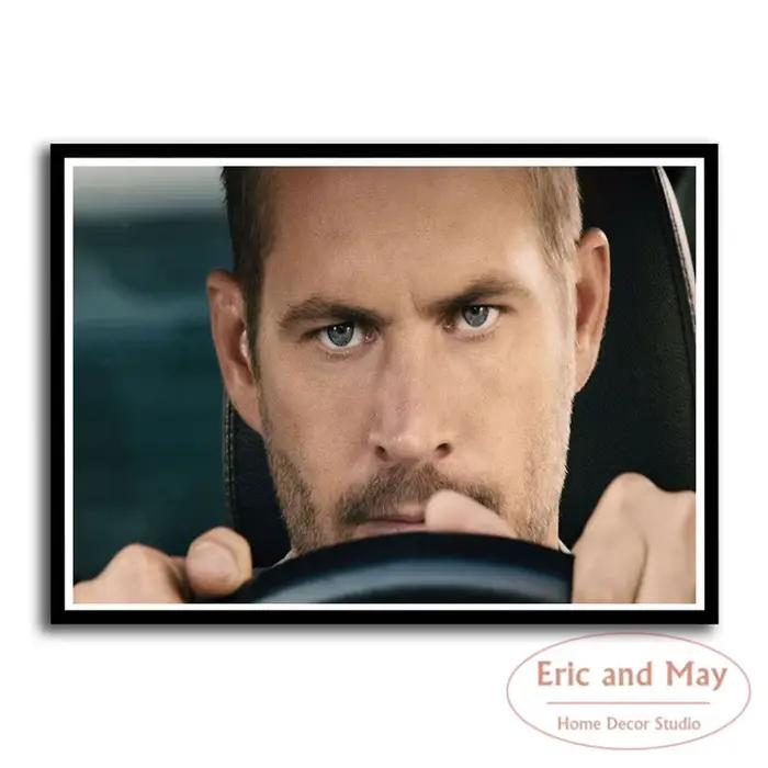 Affiches de film classiques Fast and Furious, peinture sur toile Paul Walker, haute définition, art