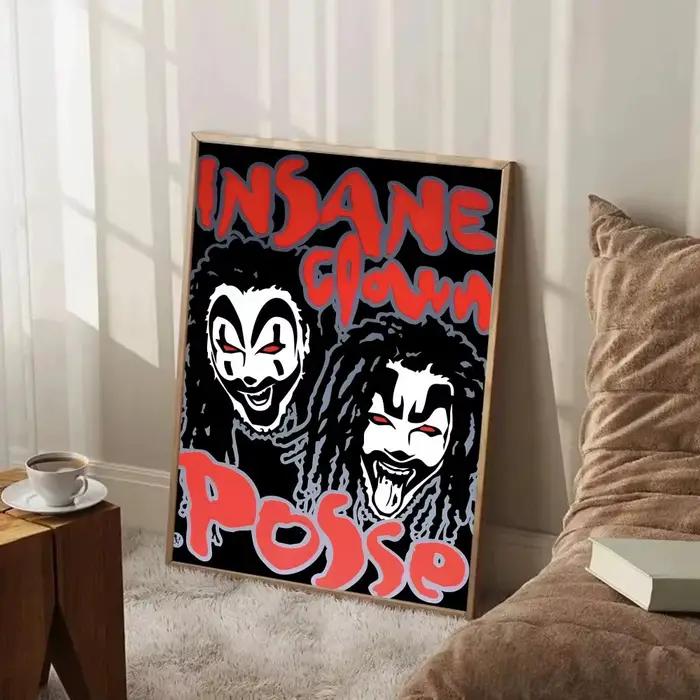 Affiche murale I-Insane C-Clown Posse Rap Metal Duo, peinture murale pour salon, décoration de la ma
