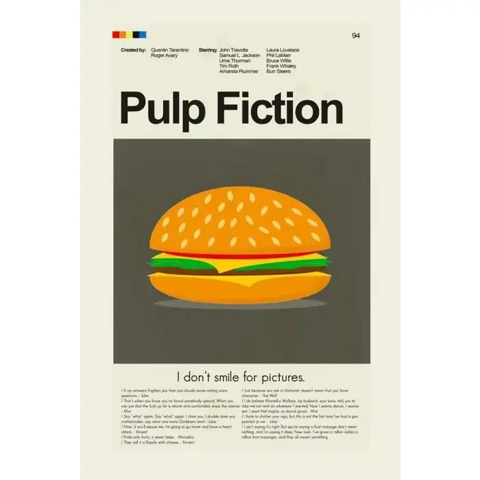 Affiche de Film Vintage des Années 80, Esthétique, Pulp Fiction, The Truman, Citation d'Ami, Impress