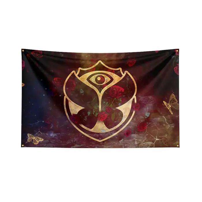 Tomorrowland-Banderole de musique électronique, impression numérique, sensation de festival, polyest