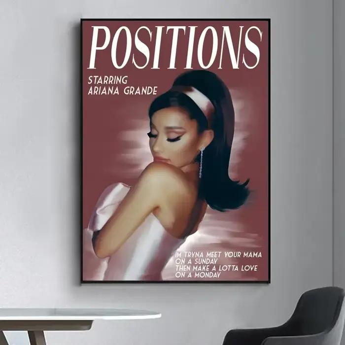 Affiche de chanteur a-ariana-g-grande, autocollant mural fantaisie pour salon, Bar, peinture décorat