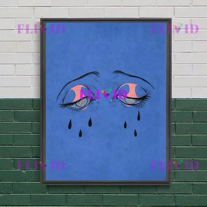 Peinture sur toile d'art mural abstrait, les yeux sont les fenêtres à l'âme, affiche d'art vintage,