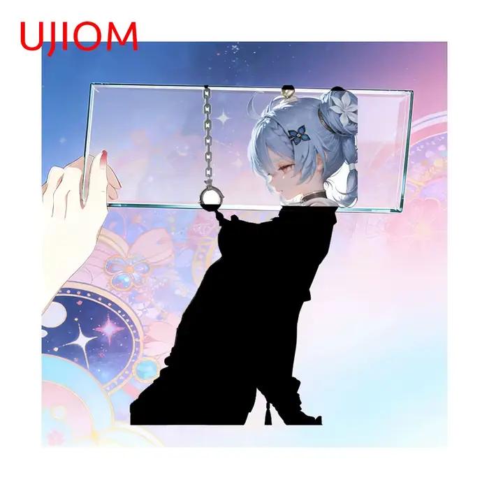 UJIOM Autocollant mural graphique de fille de dessin animé AI, décalcomanie PVC résistante au soleil