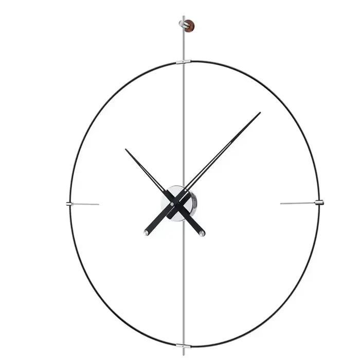 Grande horloge murale silencieuse 3D, bricolage, Espagne, moderne, nordique, montre de luxe créative