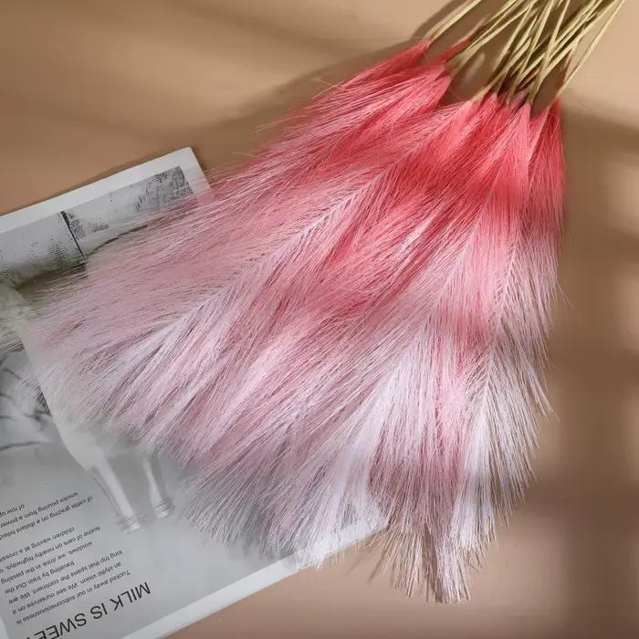 Décor d'herbe de Pampa de couleur dégradée, 10 pièces, 21.6 pouces, fausses plantes artificielles mo