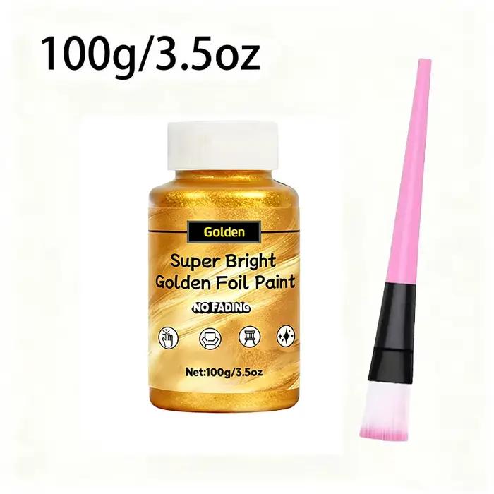 Peinture métallique dorée de haute qualité, 100g/3.5oz, ne se décolore pas, idéale pour diverses Sur