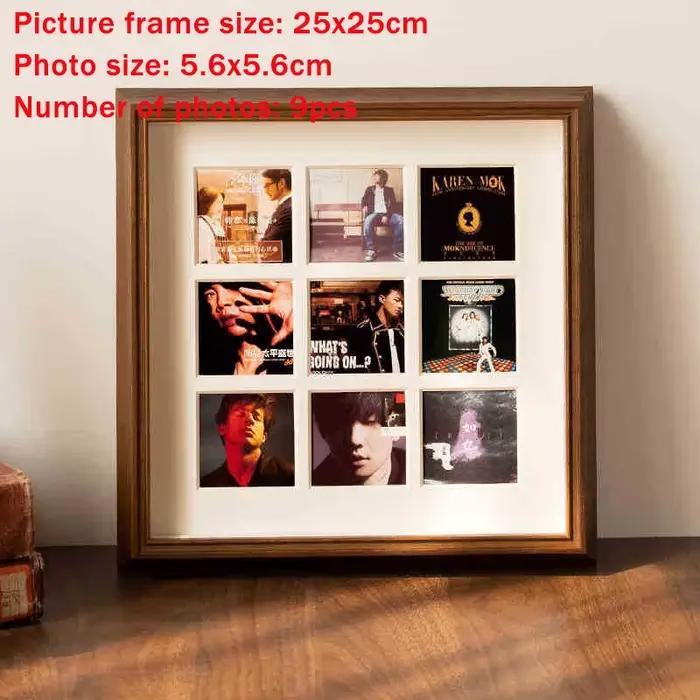 Présentoir de cadre Photo carré 25x2 5/30x30cm, pour bricolage, 9 grilles, Photos de mariage de Coup