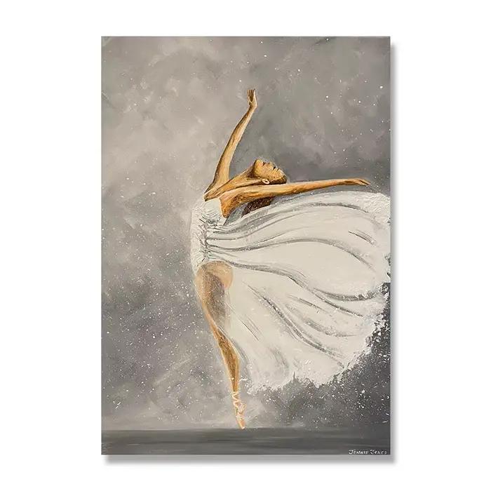 Peinture à l'huile de ballerine Vintage imprimée sur toile, affiches et imprimés de danse de Ballet,