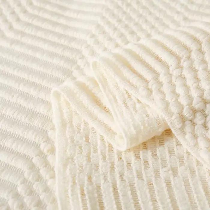 Blanc Boho jeter couvertures texturées grandes couvertures tricotées épais Vintage luxe jeter couvre