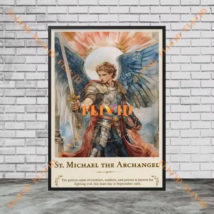 Affiche murale du pape archange, Saint catholicisme, christianisme, images murales pour décor de sal