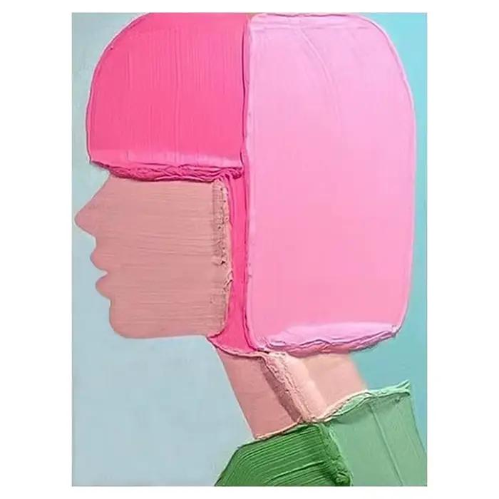 Peinture abstraite de femme imprimée moderne Wabi Sabi pour filles, toile d'art mural pour porche, d
