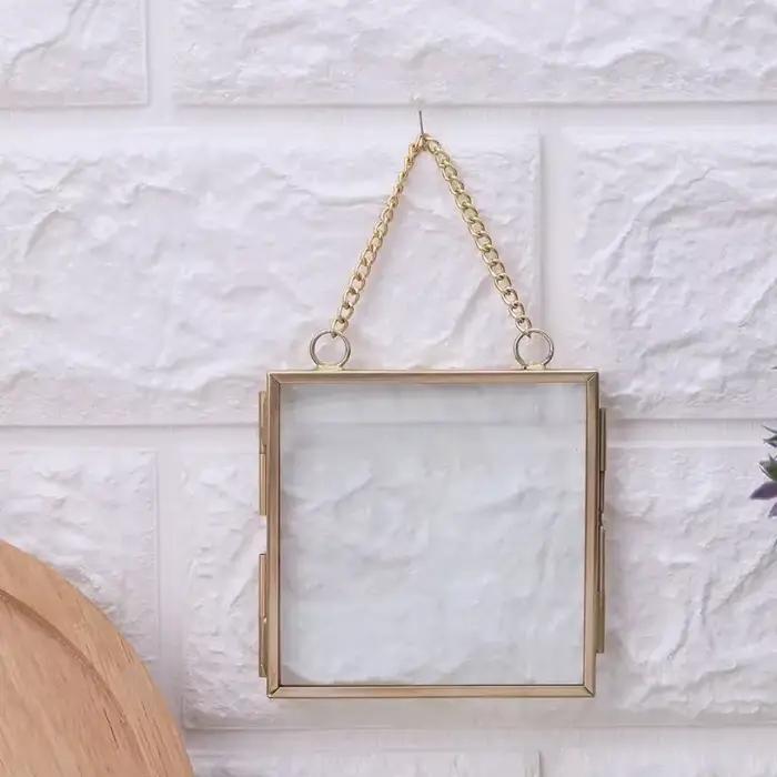 Petit cadre photo bricolage pour spécimens de plantes, porte-photo avec cadre en verre transparent e