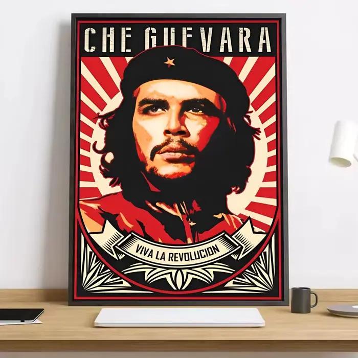 Célébrité héroïne révolutionnaire Che Guevara peinture calligraphie HD toile affiche salon chambre b