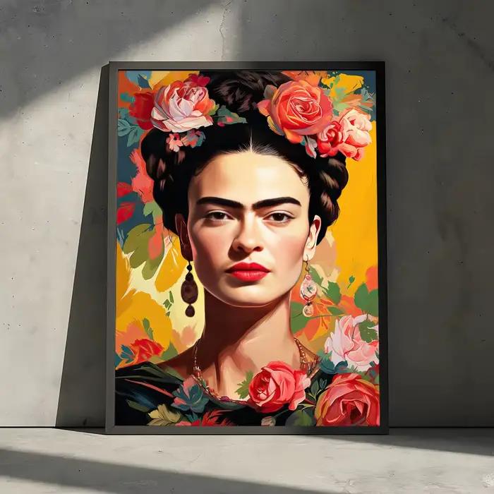 Peinture F-Frida Kahlo, calligraphie, toile de coton, affiche murale, peinture décorative de qualité