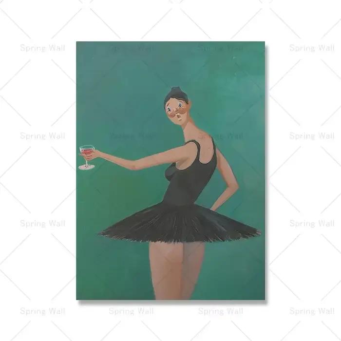 Art mural Vintage classique, belle ballerine Kanye West, affiche imprimée sur toile HD, décoration d