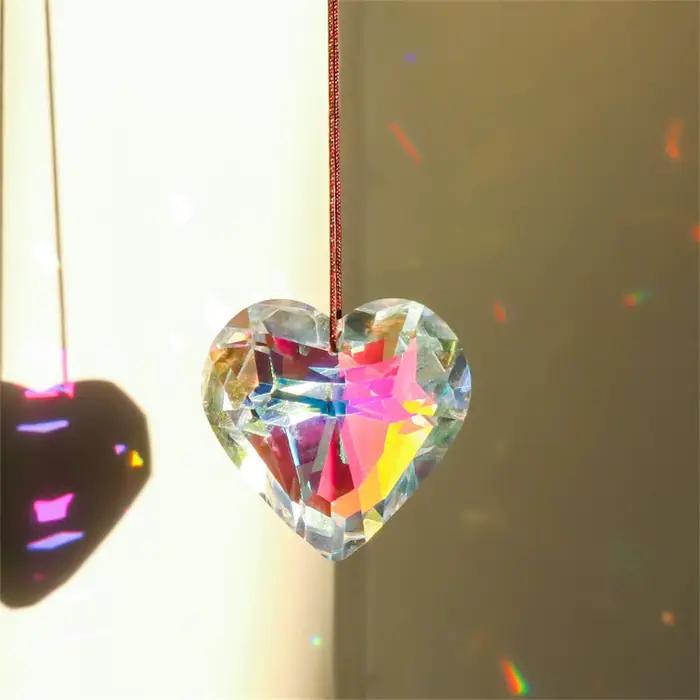 Pendentif Prisme Suncatcher pour Décoration de Jardin, Artisanat, Maison, Bureau, Rainbow Maker, Fen