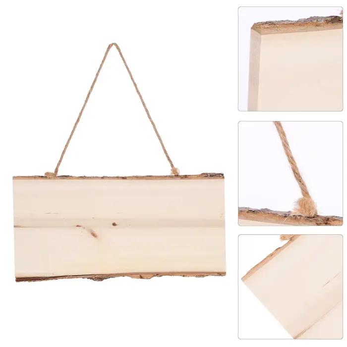 Panneau en bois vierge, Plaque inachevée pour bricolage, décor de magasin, planche de bois suspendue