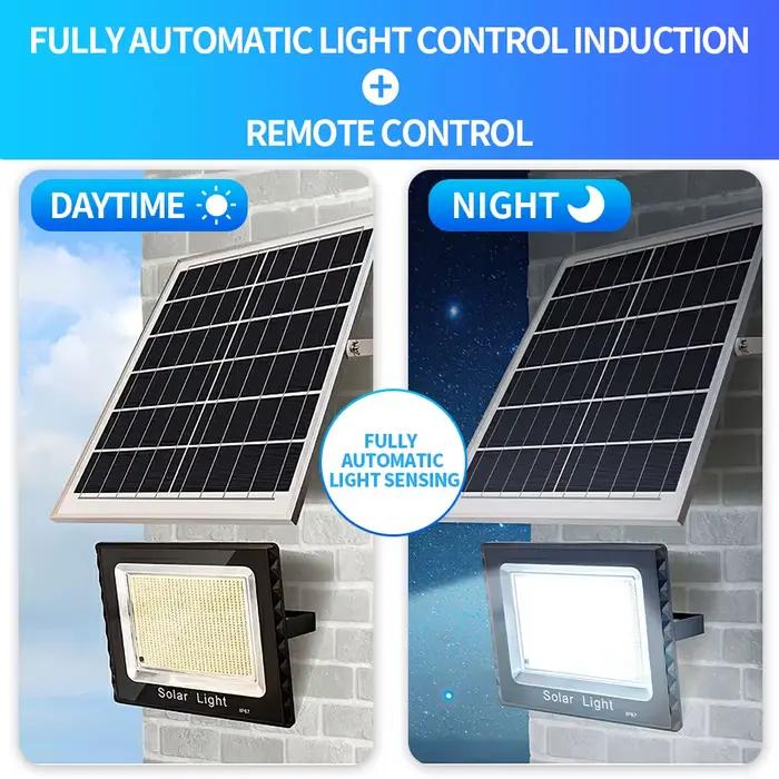 Applique Murale Solaire LED Imperméable avec Télécommande et Détecteur de Mouvement, Spot de Sécurit