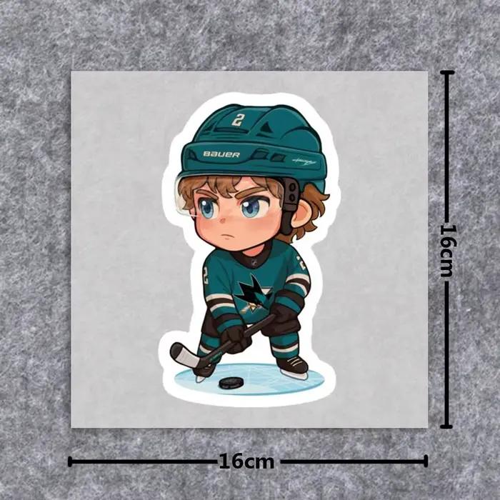 Autocollants imperméables de style Chibi Will Smith Hockey pour décorer les fenêtres de voitures, le