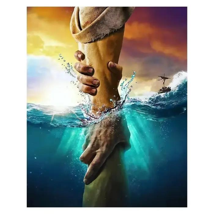 Toile peinture jésus la main de dieu affiches chrétien jésus donnez-moi votre main mur Art photos im