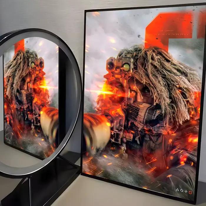 Affiche de jeu Cool b-battlefield 6, décor de salle, collant imperméable pour la maison, Bar, décora
