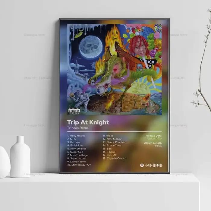 Affiche de trippies A love To letter you, couverture d'album de musique Redd, peinture sur toile, dé