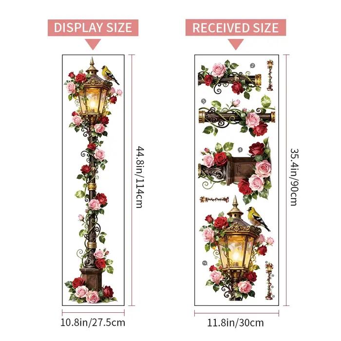 Autocollants muraux vintage en forme de lampadaire, style nordique, pour salons, salles à manger, ch