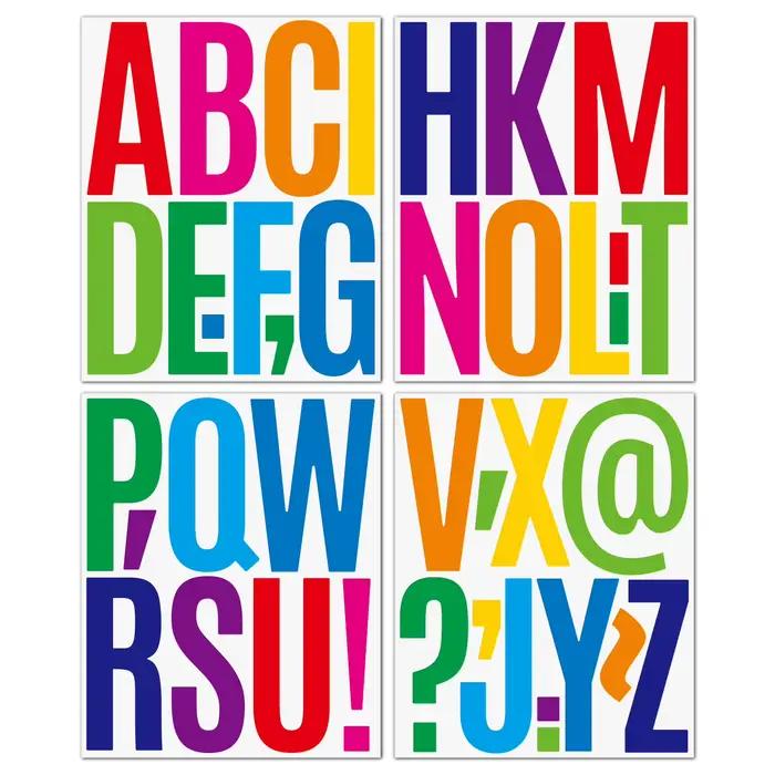 Lettres et chiffres autocollants en vinyle de 5 pouces, grande taille, pour la décoration de fête d'