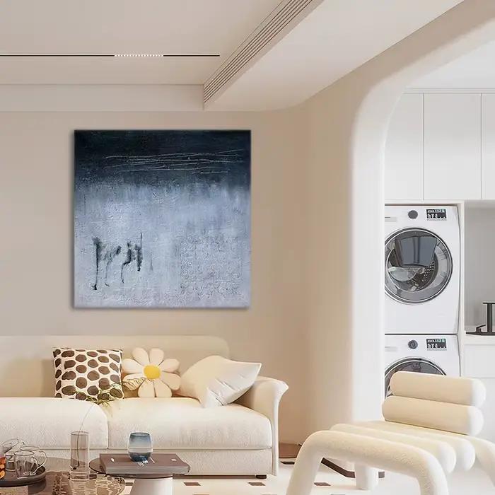 Peinture à l'huile faite à la main, Art moderne en acrylique, Design original, Image texturée sur to