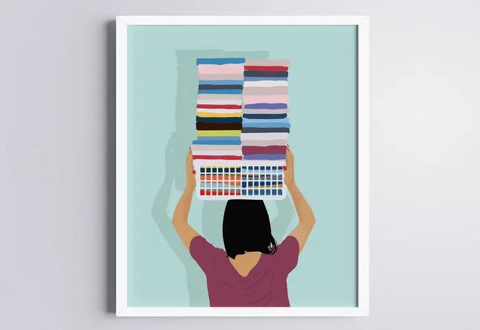 Impression d'art de couleurs pastel flottant sur toutes les couleurs, peinture sur toile, affiche am