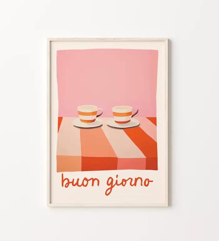 Affiches et imprimés de cuisine, citations italiennes, expresso, café, Pot Moka, peinture sur toile
