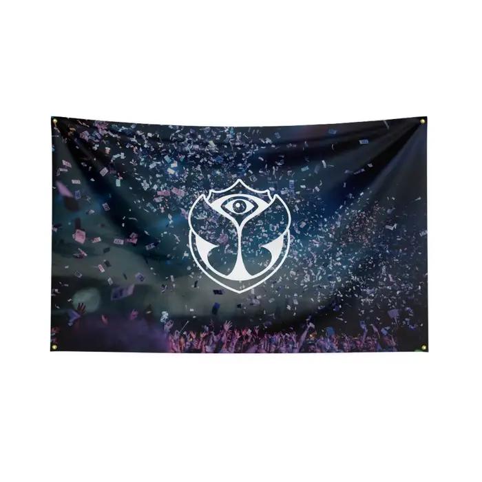 Tomorrowland-Banderole de musique électronique, impression numérique, sensation de festival, polyest