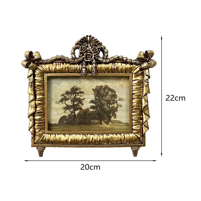 Cadre d'affichage de photos en résine Antique de luxe, porte-Photo élégant suspendu, cadeau de luxe