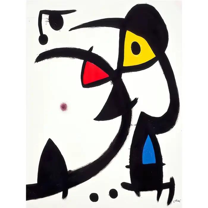Affiches et impressions d'art modernes de Joan Miro surréalisme, peinture sur toile, décoration mura