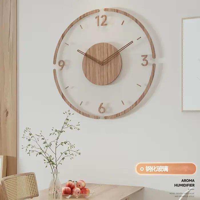Horloge murale, silencieuse, style simple nordique, horloge à quartz, grande montre murale