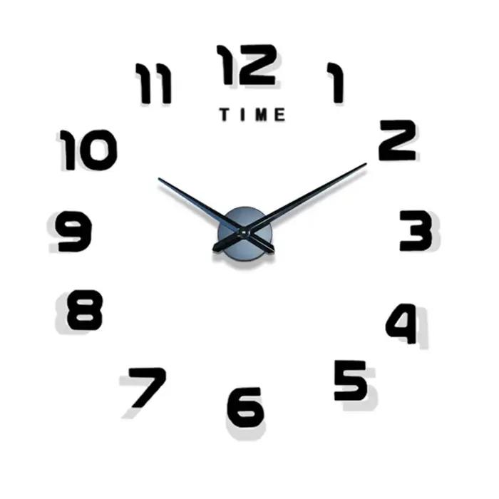 Horloge Murale Grande Taille Design Moderne 2026, Horloge à Quartz 3D DIY, Autocollants Miroir Acryl